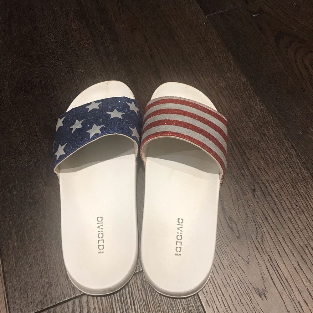USA Flag and Stars H&M slides
